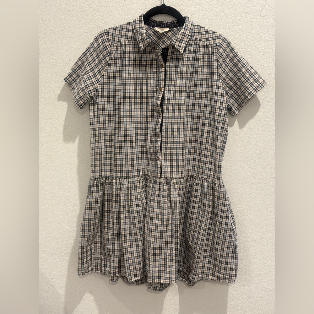 ODDY Black and White Plaid Mini Dress